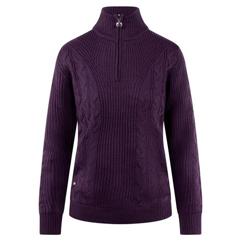 Daily Sports Cable LS Ladies Lined Golf Jumper Dark Purple