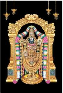 Tirupati Balaji, Venkateshwara Swamy Sparkle Coated Self Adhesive ...