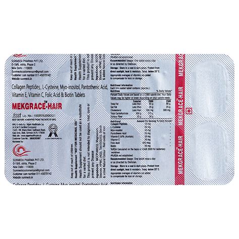 Mekgrace-Hair Tab | Uses, Side Effects, Price | Apollo Pharmacy
