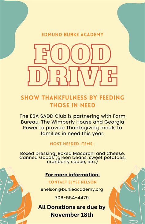 Food Drive!! | Edmund Burke Academy