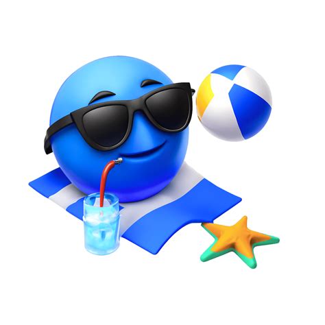 Summer Vacation Emoticon Emoji – PNG Emoji