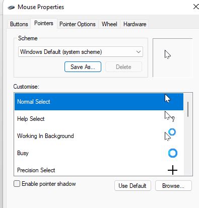 Cursor Settings Control Panel 的图像结果
