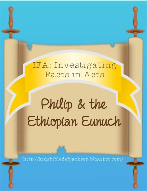 Philip & the Ethiopian Eunuch | Bible Fun For Kids