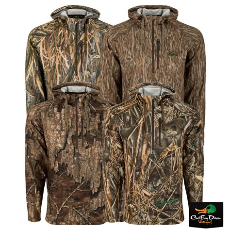 Drake Waterfowl MST Breathelite 1/4-Zip Camo Hoodie