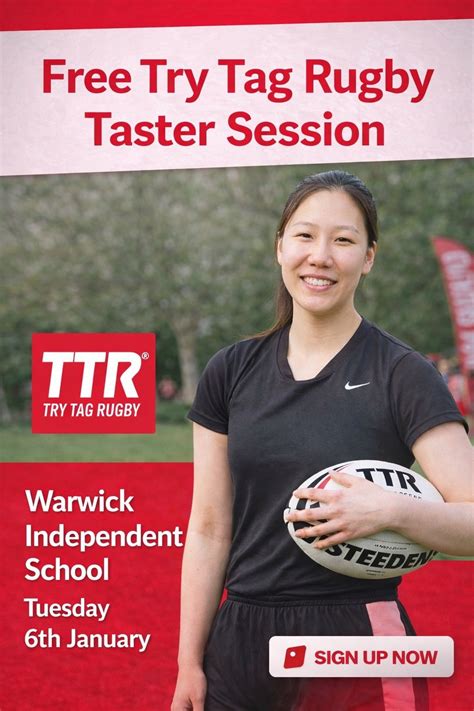 Free Try Tag Rugby Taster Session, Warwick School, 6 January 2026 ...