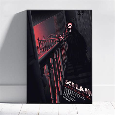 Scream Poster, Ghostface Wall Art, Rolled Canvas Print, Movie Poster ...