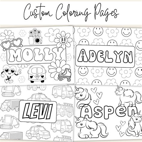 Buy Custom Name Coloring Page Printable Personalized Coloring Page ...