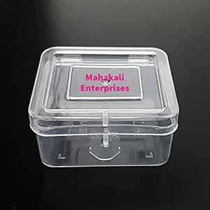 Buy Mahakali Enterprises Tiny Square Containers Plastic Clear Boxes ...