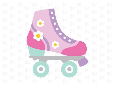 Pink Roller Skates Clipart