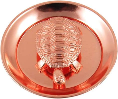 Pujahome Copper Metal Feng Shui Vastu Turtle Tortoise Plate Set/Turtle