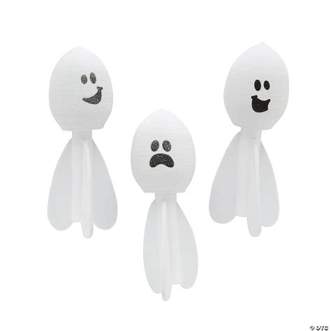 1 3/4" x 4 1/2" Mini Halloween Ghost White Foam Missiles - 24 Pc ...