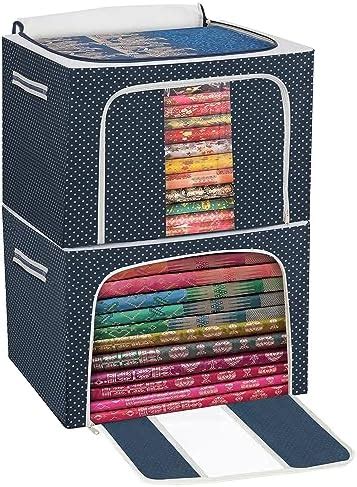 ABOUT SPACE 2 Pack Cloth Storage Box - 66 Litres Clothes Foldable ...