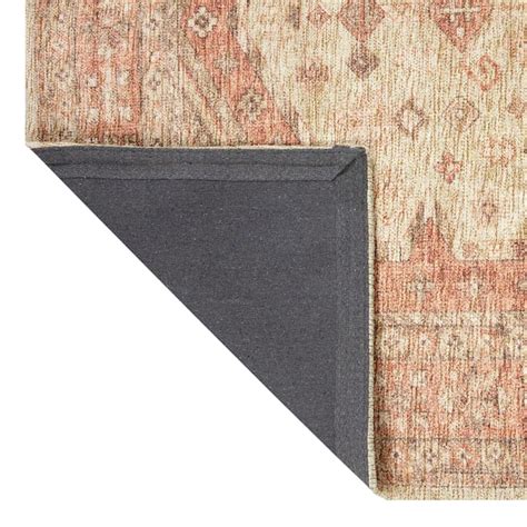 (B858) Honeybloom Rune Red Multi Area Rug, 5x7