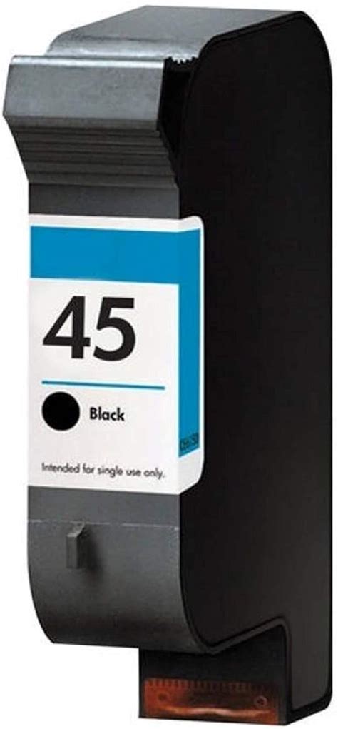 Vnex 45 Black Ink Cartridge Compatible for HP 45 / 51645AA, Black Ink ...