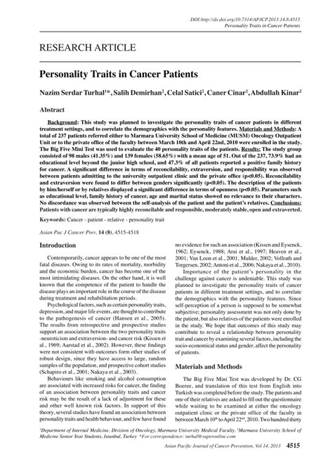 Cancer Traits and Personality 的图像结果