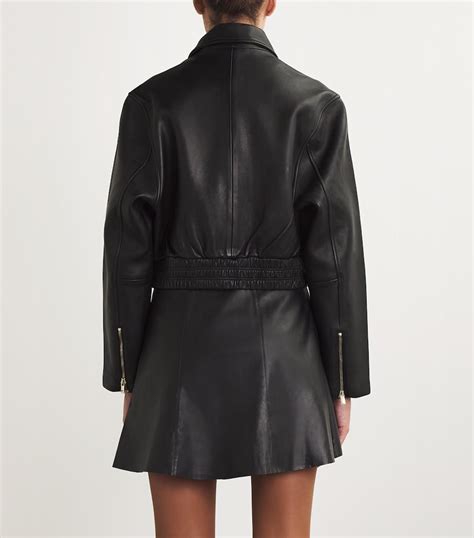 Maje Black Leather Biker Jacket | Harrods IN