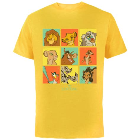 Disney The Lion King Characters 90s Grid - Short Sleeve Cotton T-Shirt ...
