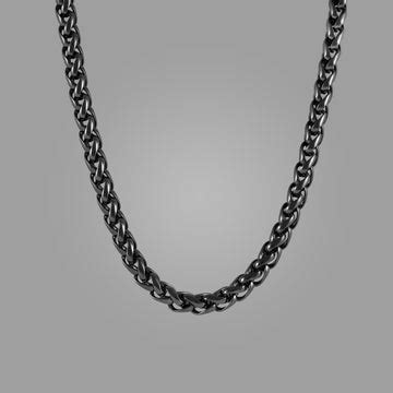 Men’s Chains India – Cuban, Black, Minimal | Black Mamba – HOUSE OF ...