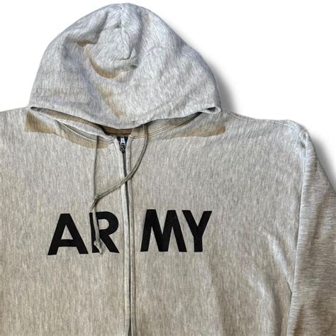 90s Champion Zip Up Hoodie "ARMY" | RIDDLE clothing