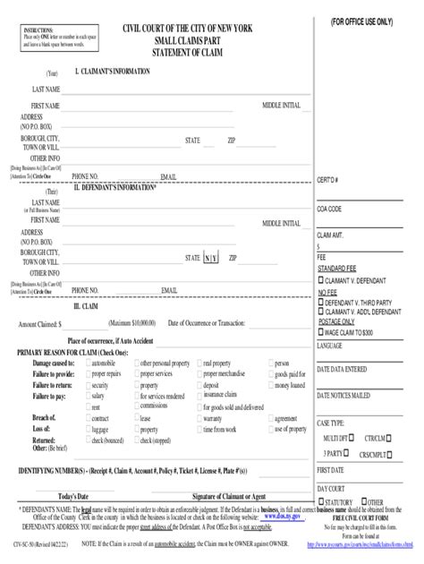 Claims statement: Fill out & sign online | DocHub