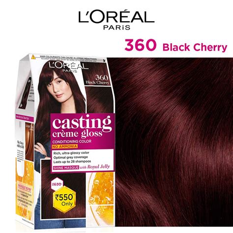 Loreal Paris Casting Creme Gloss Color 360 Black Cherry 87.5g+72ml ...