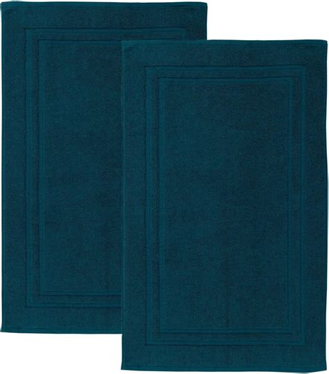 Pack Of 2 Cotton Bath Mats, Hotel Style Cotton Banded, 800 GSM Terry ...