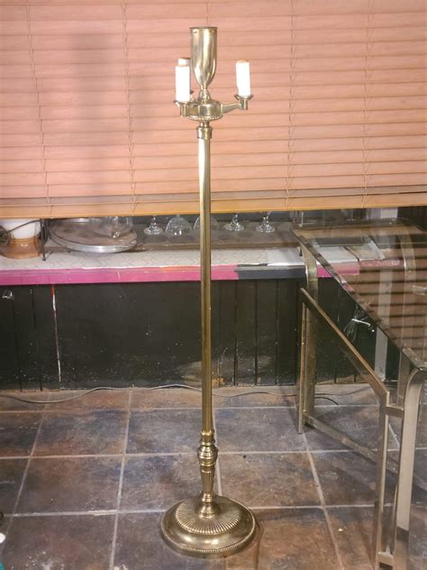 Vintage Stiffel Brass Floor Lamp With 4-light Candelabra and Mogul ...