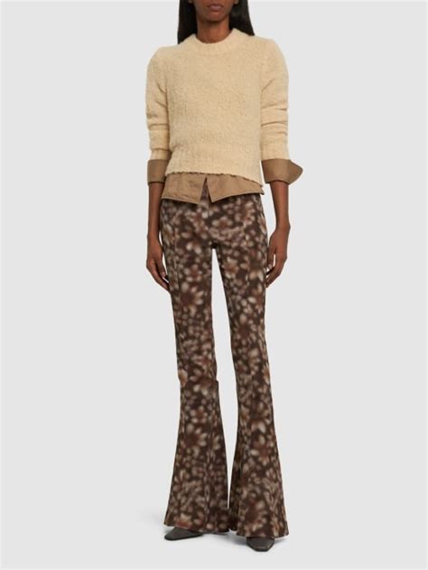 Printed crepe gauze flared pants - Acne Studios - Women | Luisaviaroma