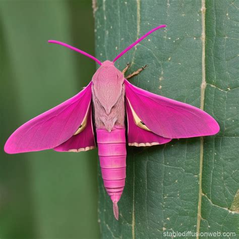 Elephant Hawk Moth with Distinctive Forewings | Stable Diffusion Online