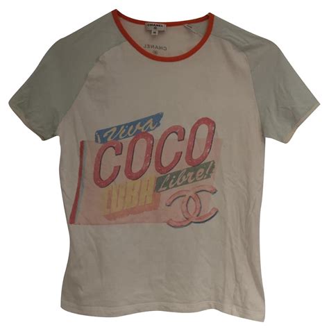 Chanel Viva Coco Cuba libre t-shirt White Cotton ref.423691 - Joli Closet