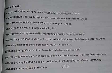 How does the ethnic composition of Srilanka to that of Belgium ? (AS-1) H..