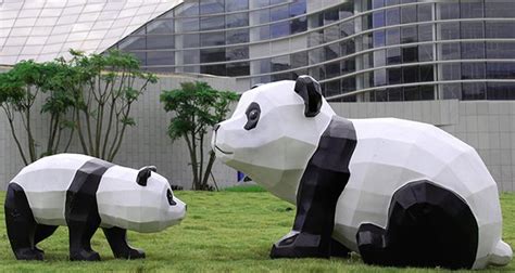 佛山楼盘景观玻璃钢卡通熊猫雕塑无中间商 - 八方资源网