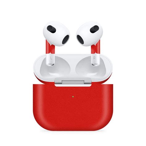 Airpods 3 Matte Red Skin – WrapCart Skins