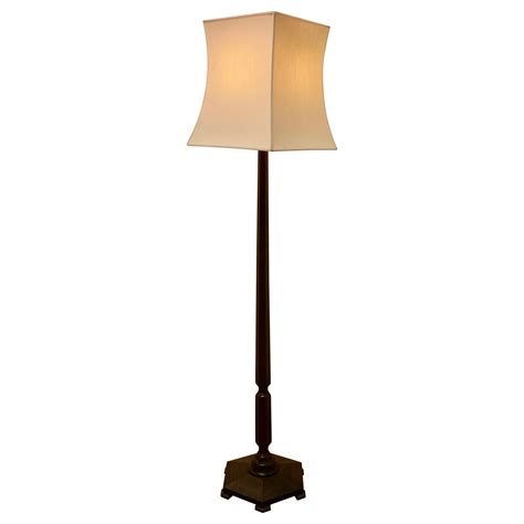 Art Deco Walnut Floor Lamp For Sale at 1stDibs