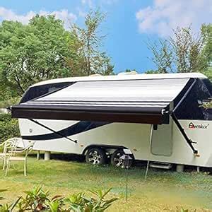 Awnlux Black Manual Modular Retractable RV Awning Full Set Assemblies ...
