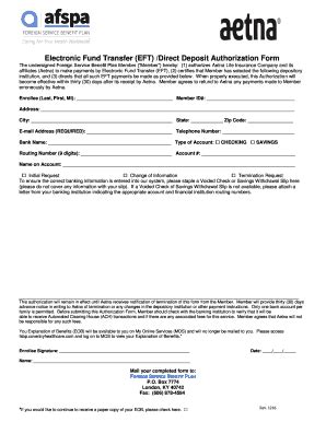 Electronic Fund Transfer (EFT) /Direct Deposit Authorization Form ...