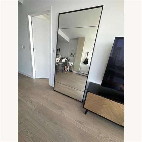 Pottery Barn Berke XL Iron Frame Floor Mirror - AptDeco