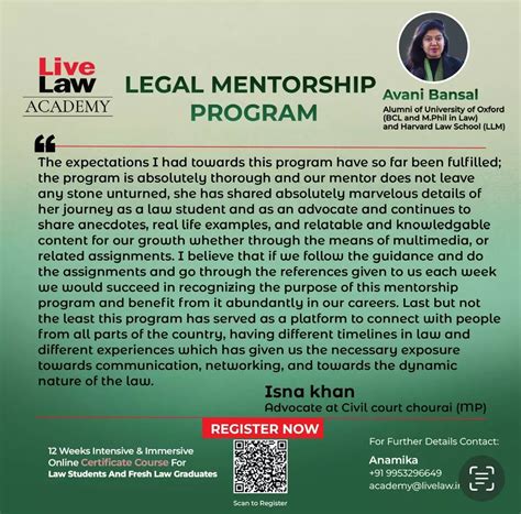 LiveLaw Academy Launches 'The Legal Mentorship Program' (An Immersive ...