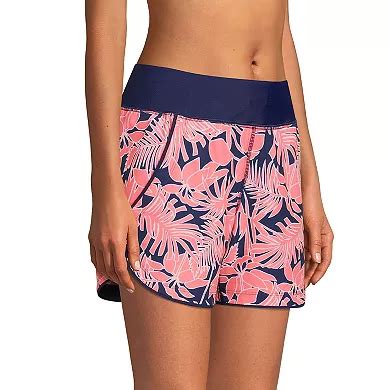 Women's Lands' End 5" Quick Dry Swim Shorts With Panty