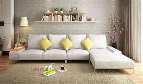 80平米雅致时尚公寓客厅沙发效果图_装修图片-保障网装修效果图