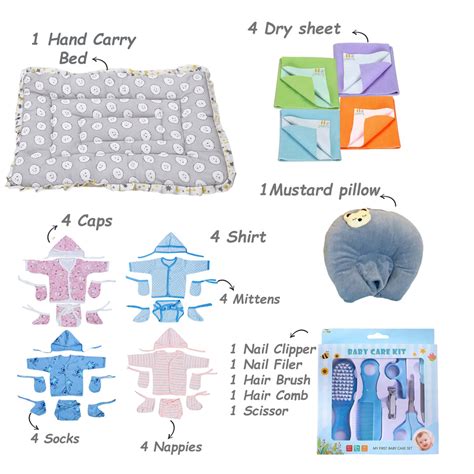 Fareto Baby Premium Quality Summer Essentials 61 in 1 (0-4 Months)(F26 ...