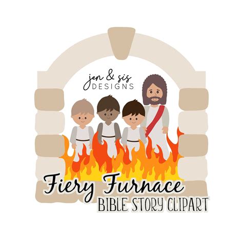 Fiery Furnace Clipart Set | Bible Story Clipart | Daniel + Friends ...