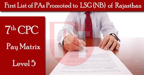 First List of PAs Promoted to LSG (NB) of Rajasthan Circle