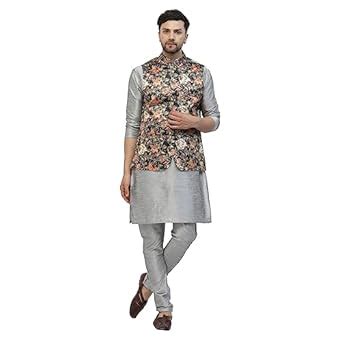 Buy TS Lifestyle Men's Kurta Pyjama Printed Nehru Jacket Sets. at Amazon.in