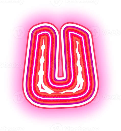 Neon Letter U PNG 的图像结果