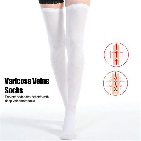 Flbirret Varicose Vein Stockings - Anti-Slip Compression Socks for Swelling, Pain, Skin Ulcers ...