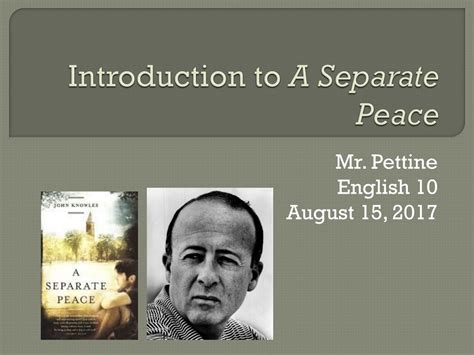 PPT - Introduction to A Separate Peace PowerPoint Presentation, free ...