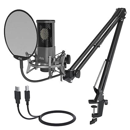 Uhuru Um-1000 Condenser USB Mic for Pc, Singing, and YouTube. Gaming ...