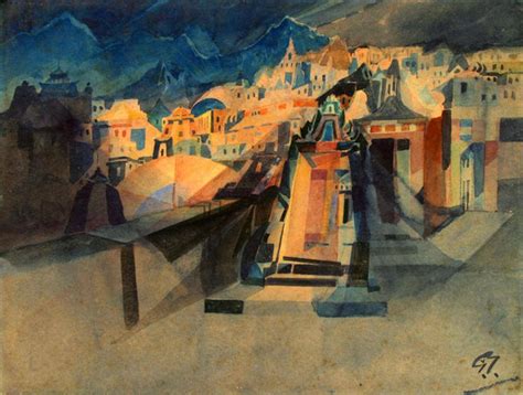 Krishna Dwarkapuri - Gaganendranath Tagore - Cubist Style Painting ...