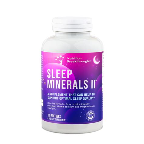 How to Take Sleep Minerals II, the Effective Natural Sleep Aid -Nutrition Breakthroughs